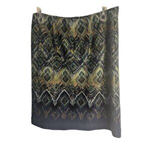 J. Jill Pull-On Skirt Womens Sz S Oversized Abstract Print Stretchy Boho Artsy